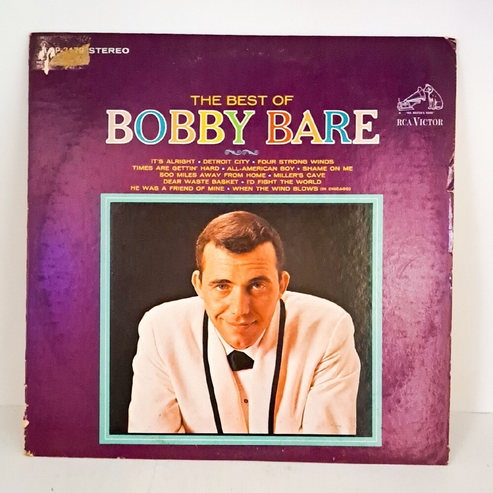 Bobby Bare‎ - The Best Of - RCA Victor Record Vinyl LP - Country Music